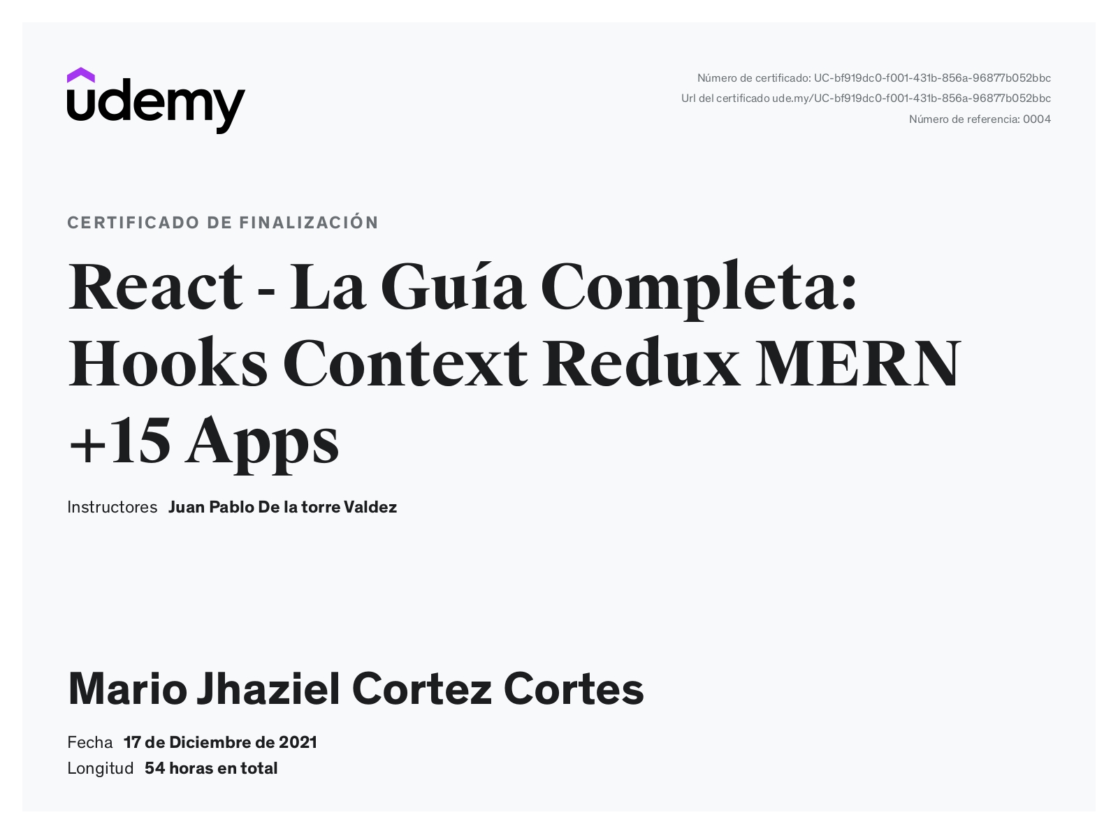 Certificado
